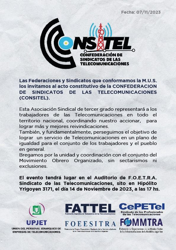 Acto constitutivo de la CONSITEL