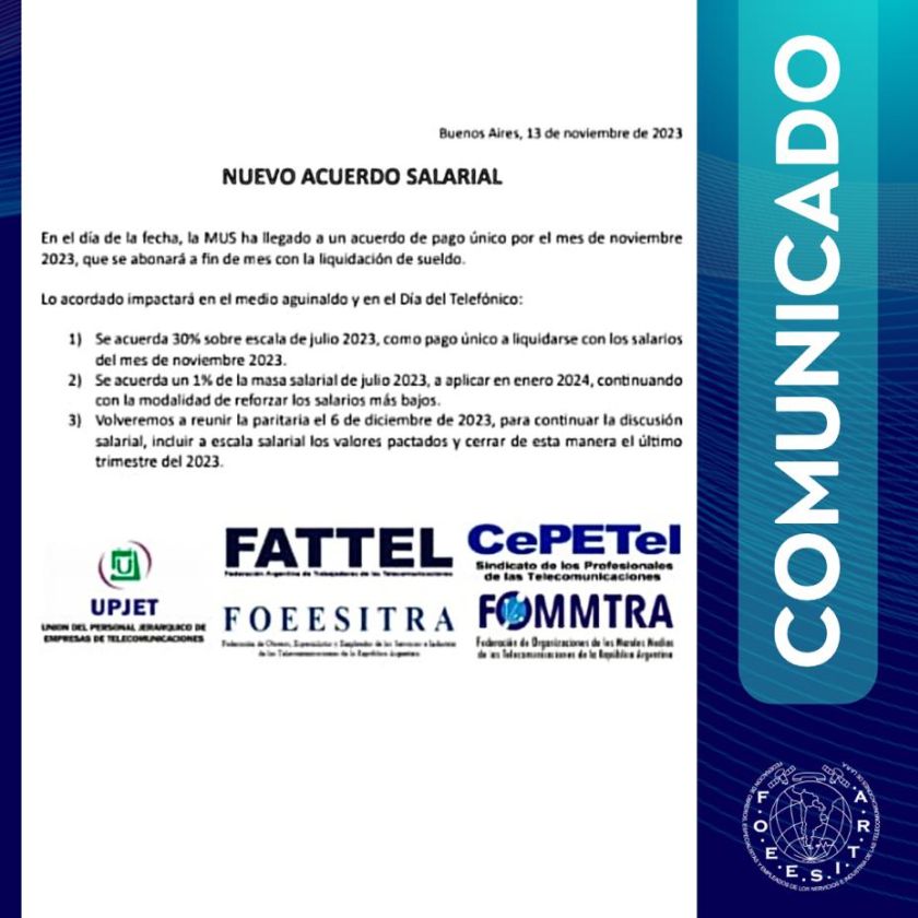 Nuevo acuerdo salarial