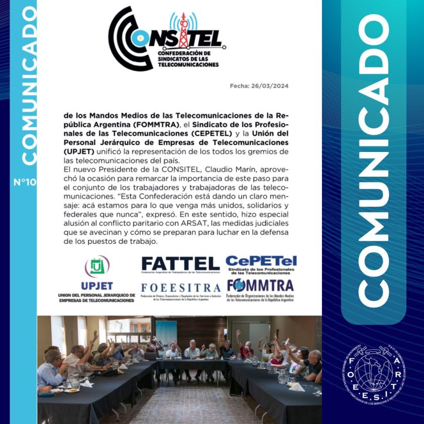 Comunicado de la CONSITEL Nro 10 página 2