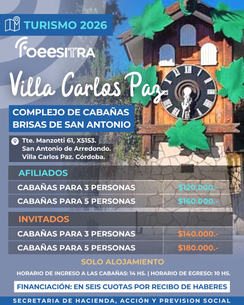 Turismo 2026 Villa Carlos Paz Córdoba