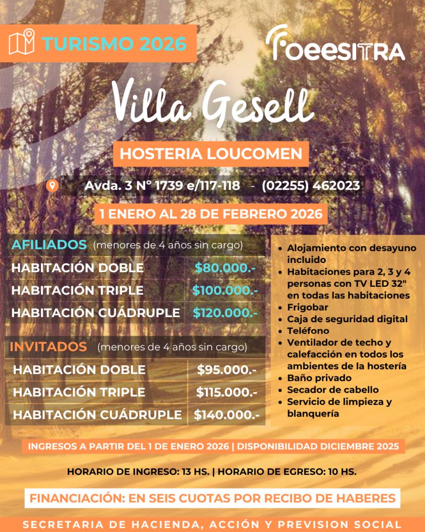 Turismo 2026 Villa Gesell